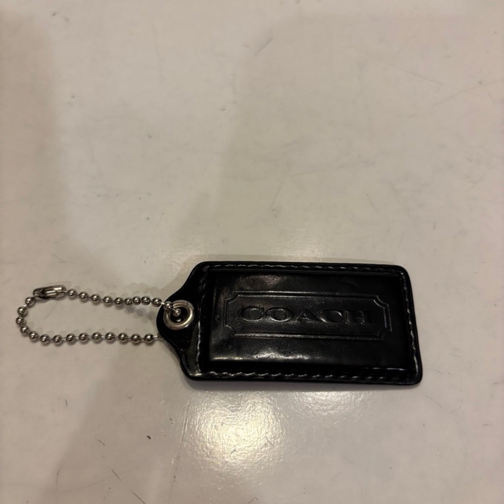 COACH - BLACK PATENT LEATHER - Bag Hang Tag